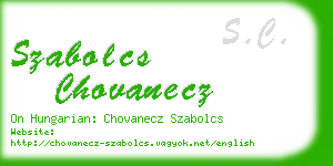 szabolcs chovanecz business card